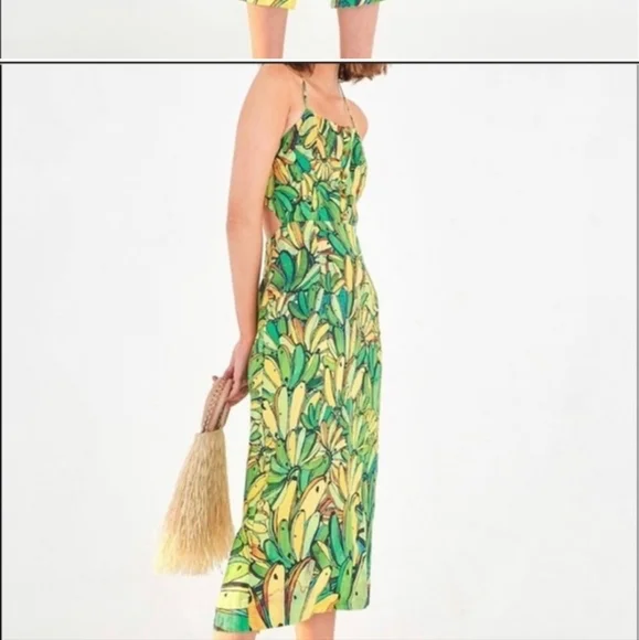 Farm Rio Green Banana Midi Dress - Picture 5 of 10